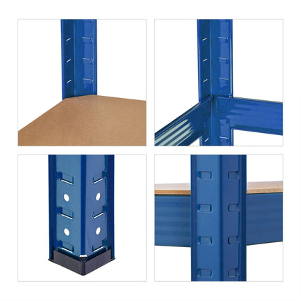 Blaues stabiles Regal mit 5 Ebenen
