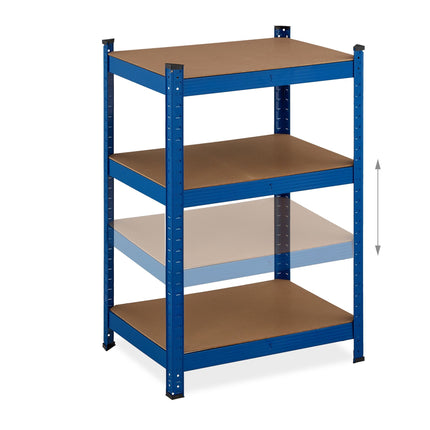 Blaues stabiles Regal mit 5 Ebenen