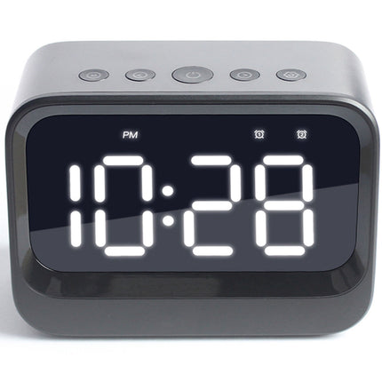 Bluetooth Wecker mit Lautsprecher, Dual-Alarme, Schwarz