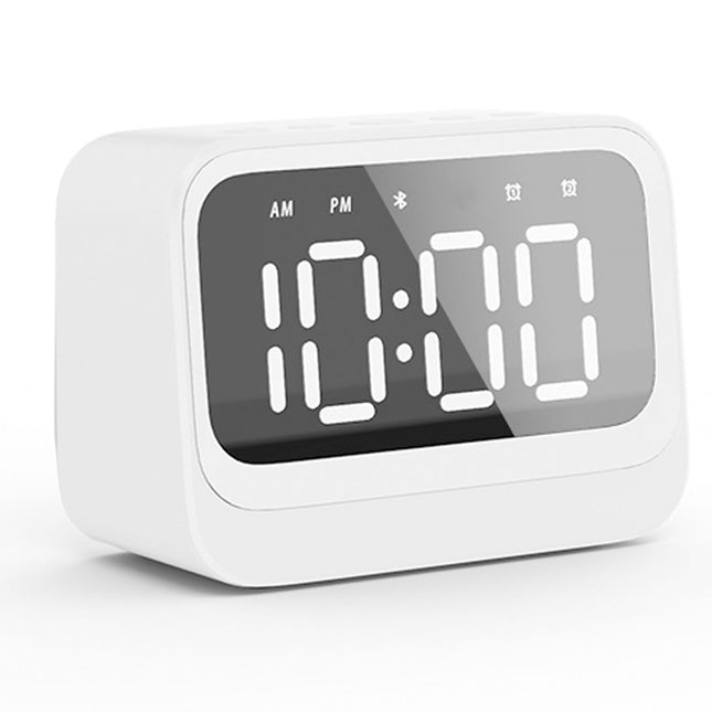 Bluetooth Radiowecker mit Lautsprecher, Dual-Alarme, Weiß