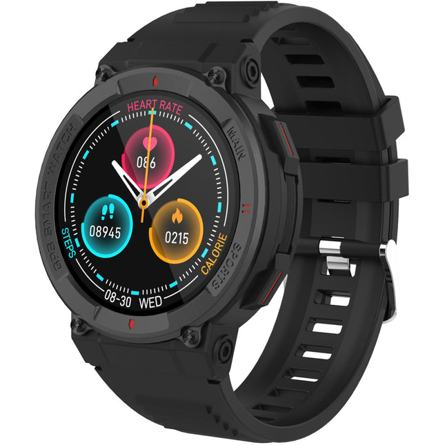 Bluetooth-Smartwatch mit GPS Schwarz