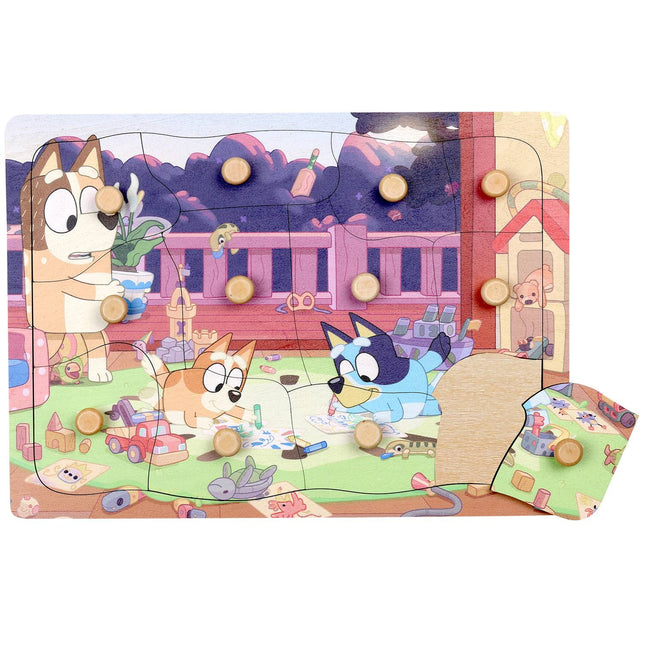 Bluey Puzzle mit Knospen 12 Teile