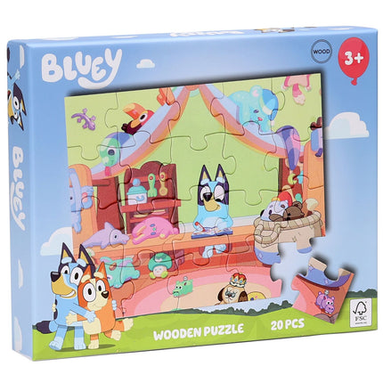 Bluey dřevěné puzzle 20 cm