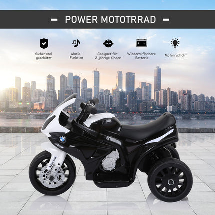 Kinder-Elektromotorrad – schwarz, batteriebetrieben, Stahl