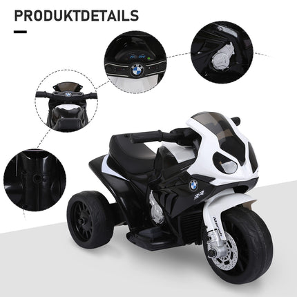 Kinder-Elektromotorrad – schwarz, batteriebetrieben, Stahl