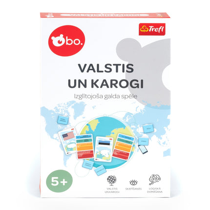 Bo. Educational Board Game "Countries And Flags" (In Latvian Lang.)