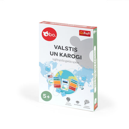 Bo. Educational Board Game "Countries And Flags" (In Latvian Lang.)
