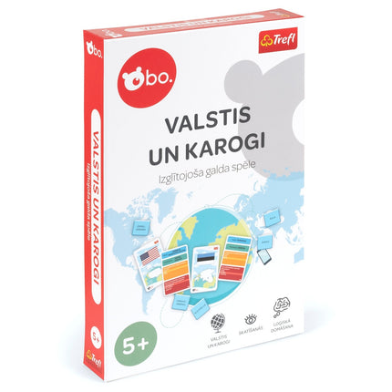 Bo. Educational Board Game "Countries And Flags" (In Latvian Lang.)