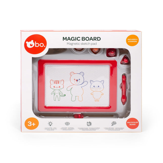 Bo. Magnetische Zeichentafel mit Stempeln, 27x22 cm