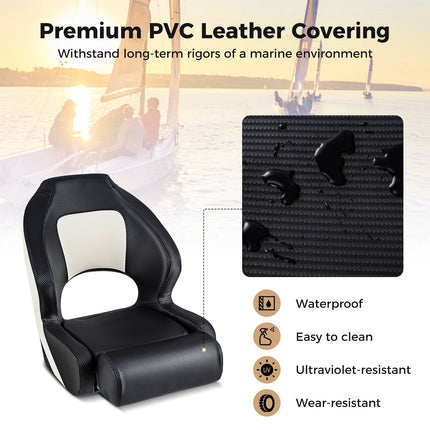 Bootskapitän Schalensitz – Wasserdichtes PVC-Leder, 150 kg