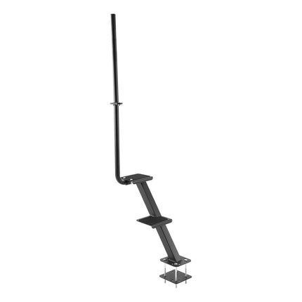Boat Trailer Steps, 2-Step Steel With Handrail, Non-Slip