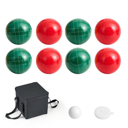 Bocce Ball Set 107 mm, 8 Resin Balls, Carry Bag