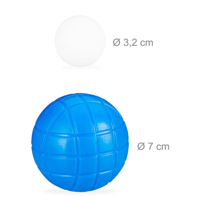 Bocce game with 6 balls