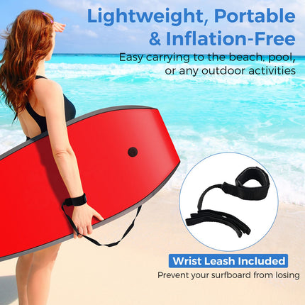 Bodyboard 84–104 cm, EPS-Kern, XPE-Deck, Handgelenksleine