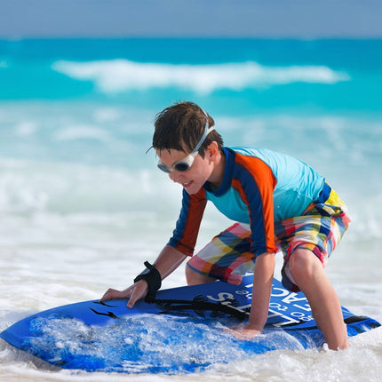 Bodyboard leichtes Strand-Schwimmbrett für Kinder &amp; Erwachsene 106cm Blau