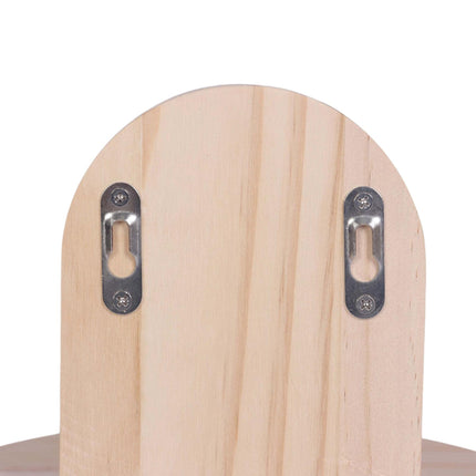Boho Wooden Wall Shelf Set, 2pc – Natural Pine