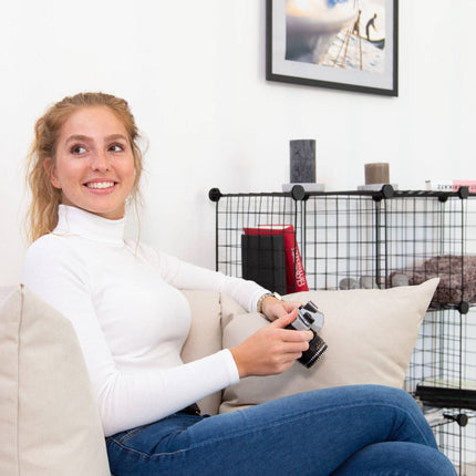 Bolt-free shelves in wire mesh 9 compartments