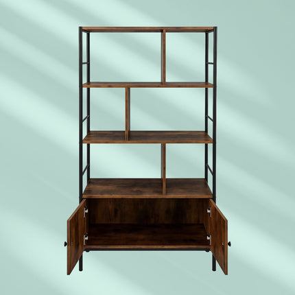 Bookcase with Storage Unit – 3 Shelves, Base Cabinet