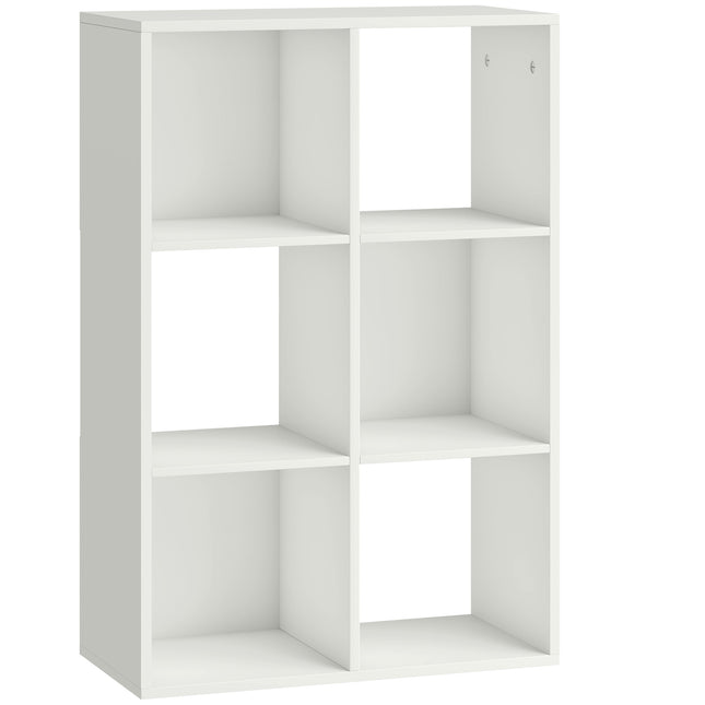Bücherregal mit 3 Ablagen, Weiß, Spanplatte, Kippschutz