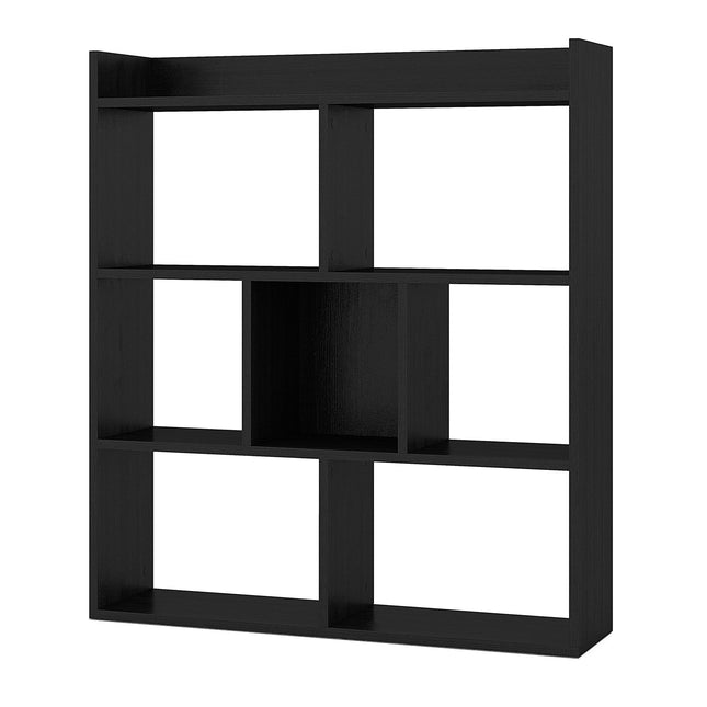Bücherregal mit 7 Würfeln, 80x20x90 cm, Schwarz