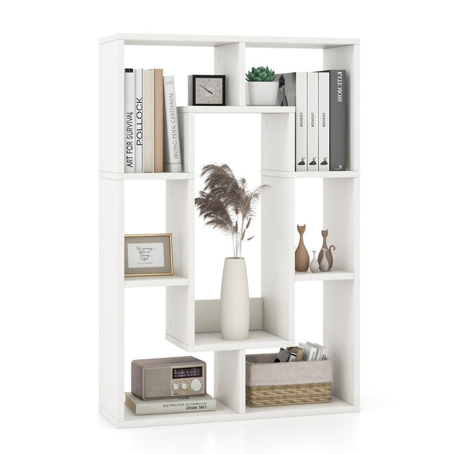 Bücherregal mit 7 Fächern, Weiß, 60 x 20 x 90 cm