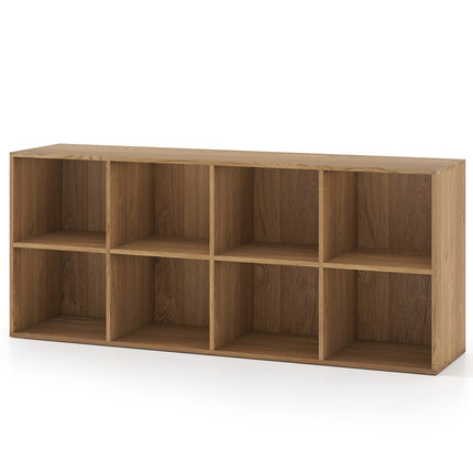 Bookshelf with 8 Compartments, Freestanding Storage Unit