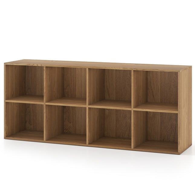 Bookshelf with 8 Compartments, Freestanding Storage Unit