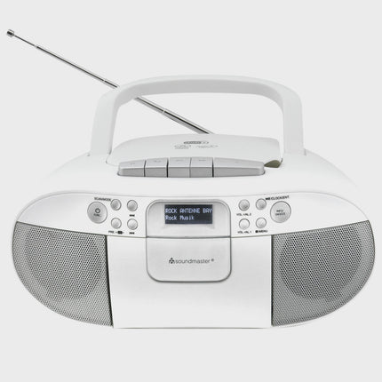 Boombox CD/MP3-Player mit DAB+/UKW-Radio, USB, Kassette