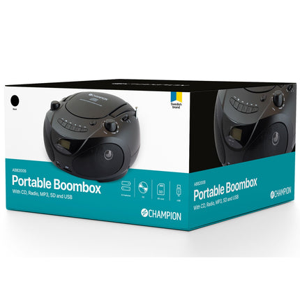Boombox CD/Radio/MP3/USB Schwarz