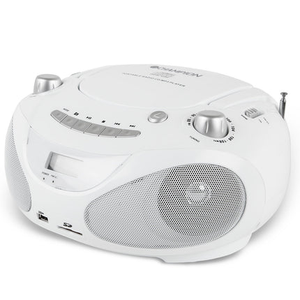 Boombox CD/Radio/MP3/USB Weiß