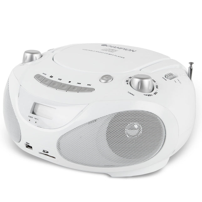 Boombox CD/Radio/MP3/USB Weiß