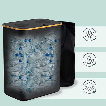 Bottle Collector with 2 Removable Bags, 160L Capacity