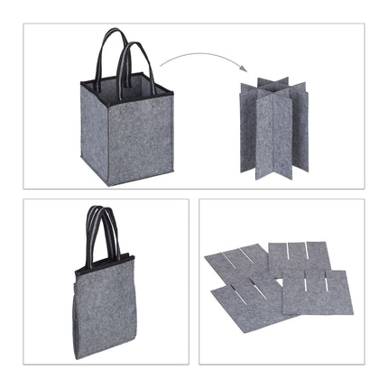 Sac à bouteilles pour 9 bouteilles en feutre