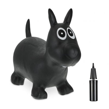 Chien animal rebondissant noir