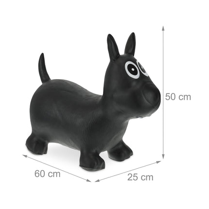 Chien animal rebondissant noir