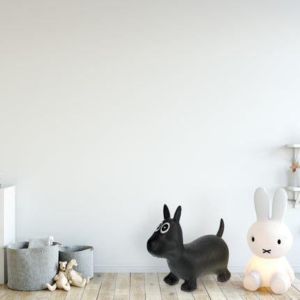 Chien animal rebondissant noir