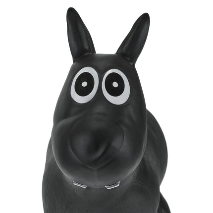 Chien animal rebondissant noir