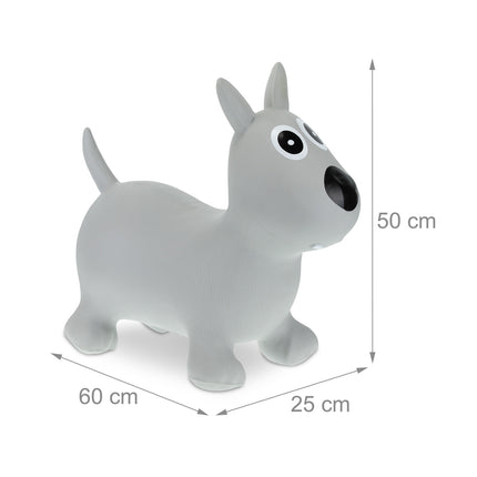 Hüpftier Hund grau