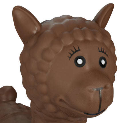 Bouncing animal llama in brown