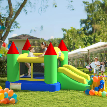 Aufblasbare Hüpfburg für Kinder mit Rutsche und Netz, 300x180x160 cm