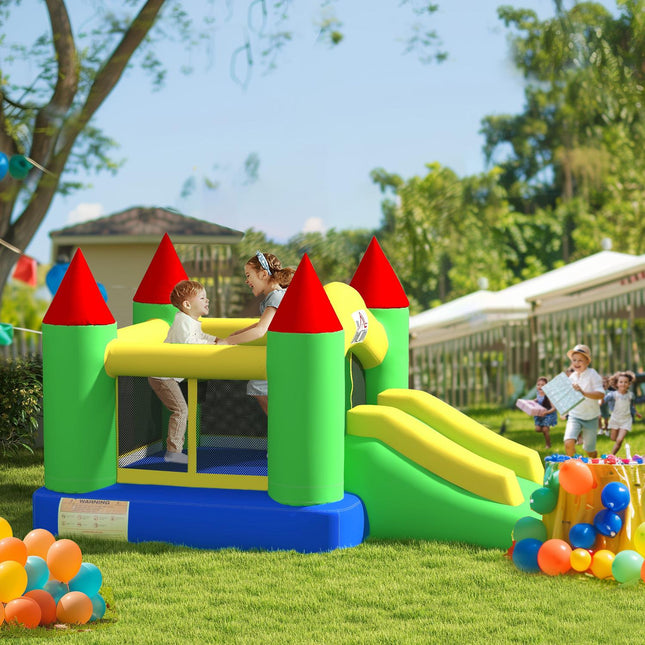 Aufblasbare Hüpfburg für Kinder mit Rutsche und Netz, 300x180x160 cm
