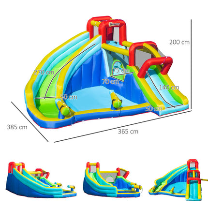 Aufblasbarer Hüpfburg-Wasserpark mit Rutsche für Kinder von 3-8 Jahren