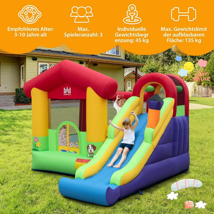 Hüpfburg Aufblasbare Spielburg für Kinder mit Rutsche 325 x 290 x 205 cm