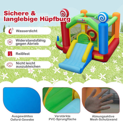 Hüpfburg mit Gebläse Candyland Hüpfburg bunt
