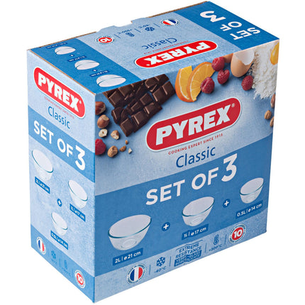 Misky 3 sady 0.5L 14cm 1.0L 17cm 2.0L 21cm