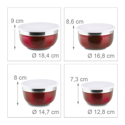 Bowl set with lid 4 parts