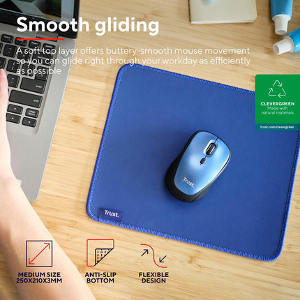 Boye Mousepad aus 100% Recyclingmaterial Eco Blue
