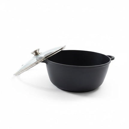 Braising Pot with Glass Lid – Non-Stick Cast Aluminium