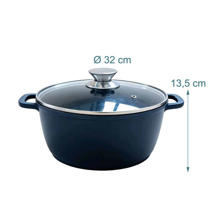 Braising Pot with Glass Lid – Non-Stick Cast Aluminium