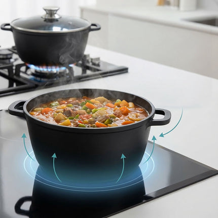 Braising Pot with Glass Lid – Non-Stick Cast Aluminium